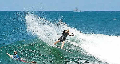 Open winner Zane Byrne shows his style last weekend. Open winner Zane Byrne shows his style last weekend.